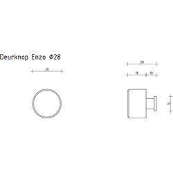 Deurknop Enzo - messing - groot - Modern - Deurgrepenwinkel.nl