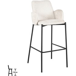 LABEL51 Barkruk Joni - Crème - Elegance - Zithoogte 78