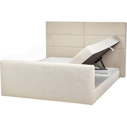 ARISTOCRAT - Boxspringbed - Lichtbeige - 160 x 200 cm - Polyester