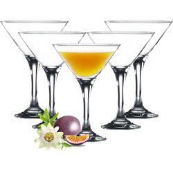 Glasmark Cocktail glazen - 6x - martini - 175 ml - glas - martini glazen - Cocktailglazen
