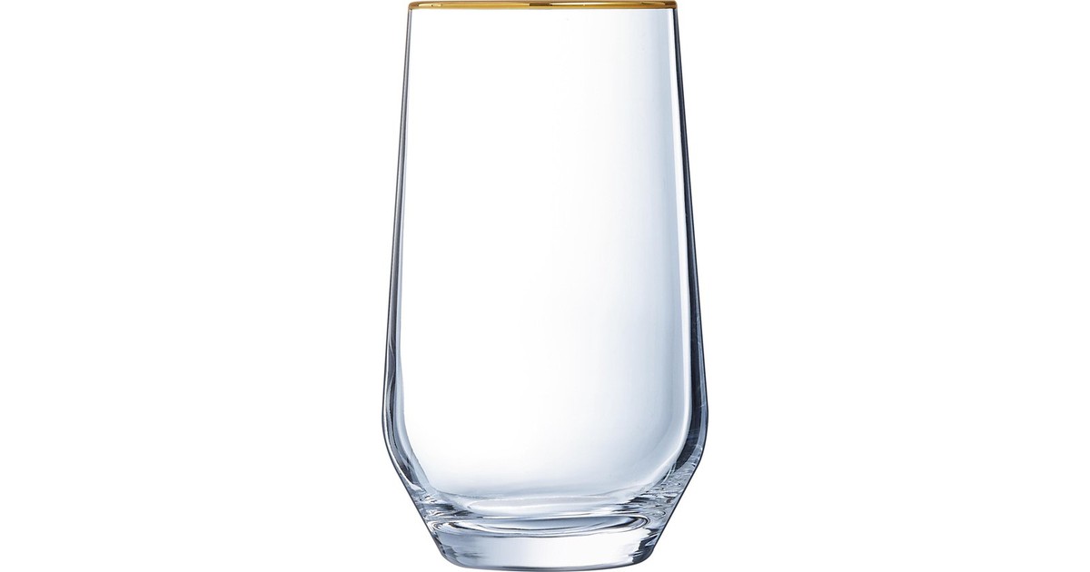 Luminarc Ultime Waterglas - Goudkleurig randje - 40 cl - Set-4