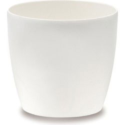 Bloempot Brussels diamond rond 14 cm wit