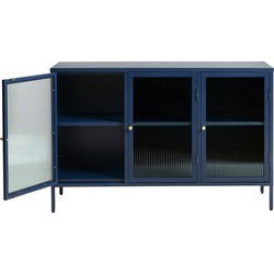Dressoir Blauw - 40x132x85cm - Metaal - Dressoir Bronco