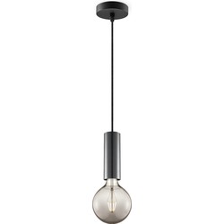 Home sweet home hanglamp Saga zwart Globe g125 - smoke