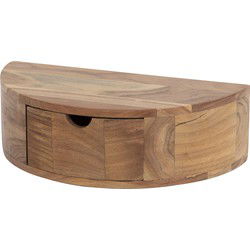 Nachtkastje Acaciahout Naturel - 1 Lade - Kast Curve