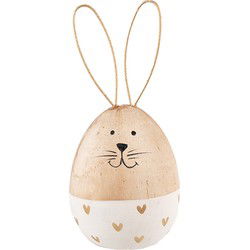 Clayre & Eef Decoratie Beeld Konijn Bruin Hout
