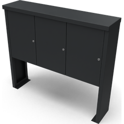 Multibox brievenbus 3 breed en 1 hoog zwart