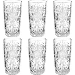 Set van 6x stuks longdrink glazen Ayla 350 ml van glas - Longdrinkglazen