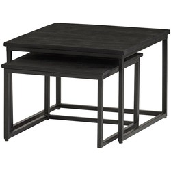 Black Cuba vierkante salontafel set van 2 Medium