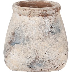 Clayre & Eef Bloempot 18x18x17 cm Beige Terracotta