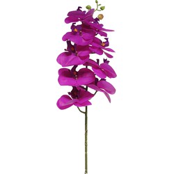 Bellatio Design Kunstbloem Orchidee - fuchsia - 77 cm - losse steel - Kunstbloemen