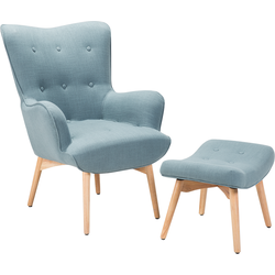 Beliani VEJLE - Fauteuil-Blauw-Polyester