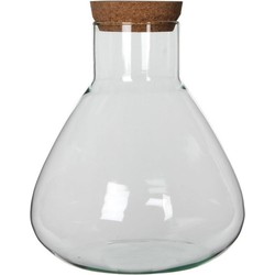 Glazen voorraadpot/snoeppot transparant met deksel H32 cm x D29,5 cm - Voorraadpot