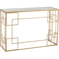 J-line - Console Lijnen Metaal/glas Goud - 120x40x81.5cm