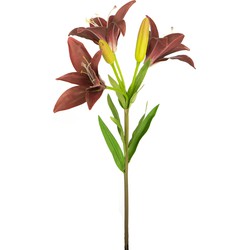 Greenmoods Kunstbloem Martagon Lelie - Lilium martagon - Nep plant - 1 Stuk - 78cm - Paars -