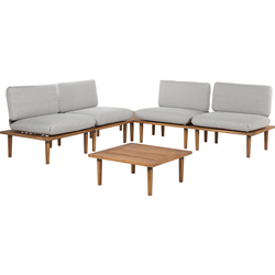 FRASCATI - Loungeset voor 4 - Lichtgrijs - Acaciahout