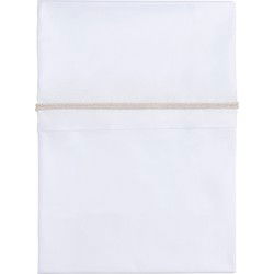 Baby's Only Ledikant laken gebreide bies - Goud-Ivoor Mêlee/Wit - 120x150 cm - 100% egyptisch katoen