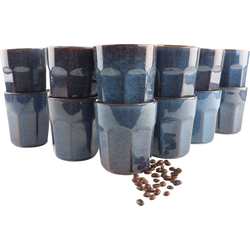 OTIX Koffie Kopjes - zonder Oor - Cappuccino - Mokken - 12 Stuks - 300 ml - Koffietassen - Aardewerk - BLUETT