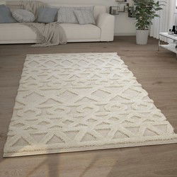 Laagpolig Vloerkleed - Gen - Creme - 200x280 cm