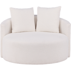 Kathleen loveseat teddystof wit