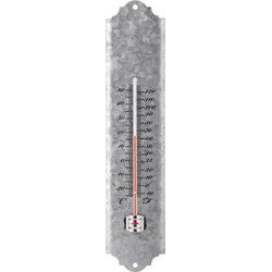 Esschert Design Buiten thermometer - oud zink - 30 cm - Buitenthermometers