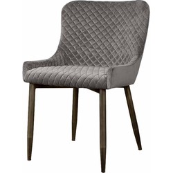 SIDD Oledo sidechair - fabric Bluvel 14 grey