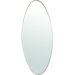 PTMD Serine White Steel Oval Mirror Large