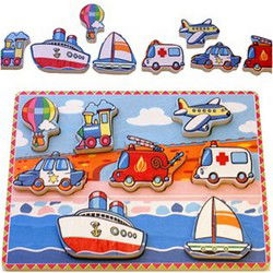 Simply for Kids Houten Voertuigen Puzzel
