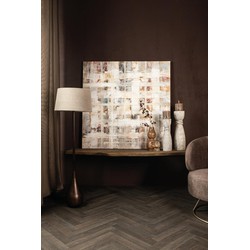 PTMD Wandpaneel Julitta - 120x4x120 cm - Canvas - Creme