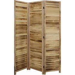 LW Collection LW Collection Kamerscherm 3 panelen hout bruin 170X120CM - paravent - scheidingswand