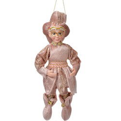 Clayre & Eef Decoratie Hanger Elf Roze Textiel