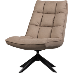 WOOOD Jouke Draaifauteuil - Polyester - Zand - 97x70x85