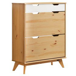Schoenenrek Borneo Naturel Grenenhout 101x33x80cm FSC gecertificeerd