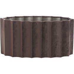 Light&living Kap ovaal recht smal 38-17,5-19 cm DISLI velvet donker bruin