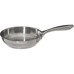 Koekenpan - Alle kookplaten geschikt - zilver - RVS - Dia 20 cm - Koekenpannen