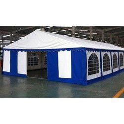 Premium Partytent PVC 4x10x2 mtr in Wit-Blauw