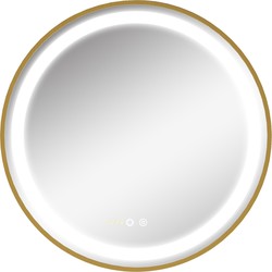 4goodz Ronde Badkamerspiegel 60 cm met LED Verlichting 834-393 - Goud