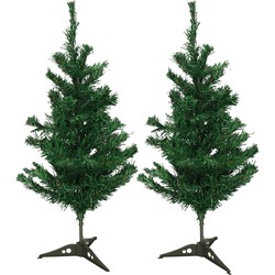 2x Kunst spar kerstbomen 60 cm - Kunstkerstboom