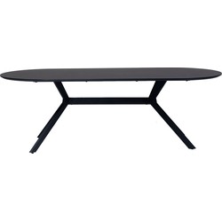 Eettafel Ovaal 220cm - Zwart - Eettafel Julian