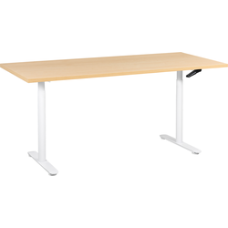 DESTINAS - Sta-bureau - Wit/Lichtbruin - 180 x 72 cm - Vezelplaat