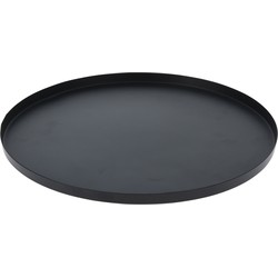 HS Collection Onderbord/kaarsenbord - zwart - 30 x 2 cm- serveerschaal - Kaarsenplateaus