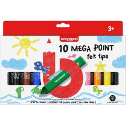 Bruynzeel Mega Point Viltstiften 10 Stuks