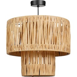 Mica Decorations Elisa Hanglamp - H30 x Ø35 cm - Raffia - Lichtbruin