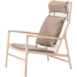 Dedo lounge chair - fauteuil dakar leather stone 1436