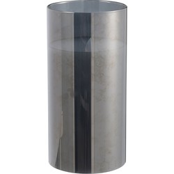  J-Line Led Kaars Cilinder Blinkend Zilver - Medium