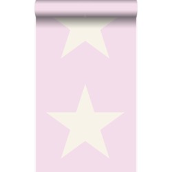Origin Wallcoverings behang sterren glanzend roze en wit - 53 cm x 10,05 m - 346827