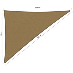 Compleet pakket: Shadow Comfort waterafstotend, driehoek 90° 4x5x6,4,m Original Camel