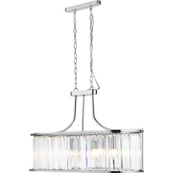 Hanglamp Victoria Metaal L:78cm Chroom
