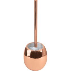 MSV Toilet/WC-borstel houder Kymi - keramiek - rose goud - 39 cm - Toiletborstels