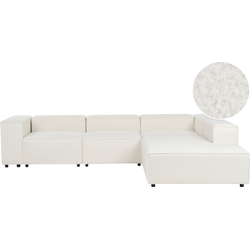 Beliani APRICA - Modulaire Sofa-Wit-Bouclé